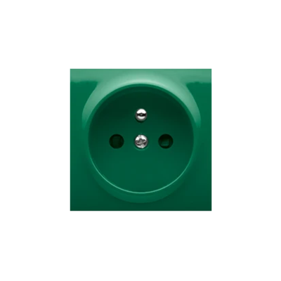 SIMON 54 Cover for a single plug socket with earthing, green