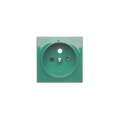 SIMON 54 Cover for a single plug socket with earthing, green