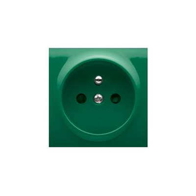 SIMON 54 Cover for a single plug socket with earthing, green