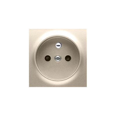 SIMON 54 Cover for a single plug socket with grounding gold mat