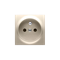 SIMON 54 Cover for a single plug socket with grounding gold mat