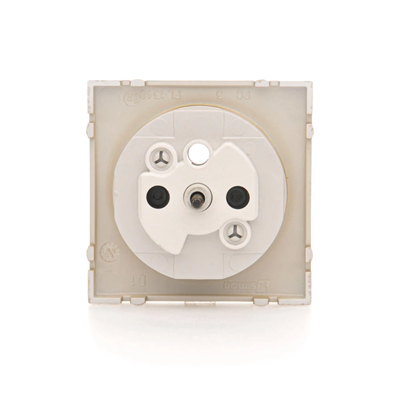 SIMON 54 Cover for a single plug socket with grounding gold mat
