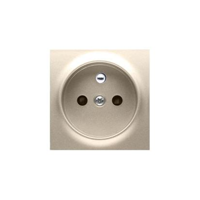 SIMON 54 Cover for a single plug socket with grounding gold mat