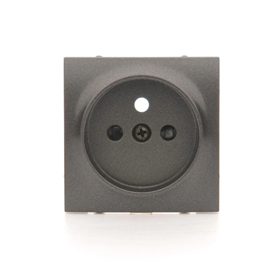 SIMON 54 Cover for a single socket outlet with earthing anthracite