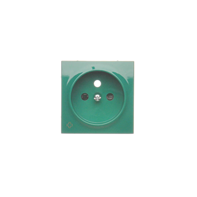 SIMON 54 Cover for a single socket outlet with grounding antibacterial green