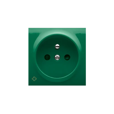 SIMON 54 Cover for a single socket outlet with grounding antibacterial green