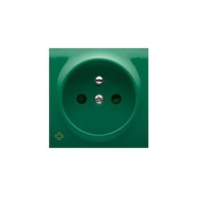 SIMON 54 Cover for a single socket outlet with grounding antibacterial green