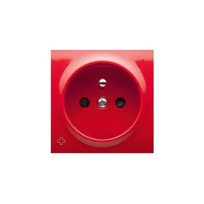 SIMON 54 Cover for a single socket outlet with grounding antibacterial red