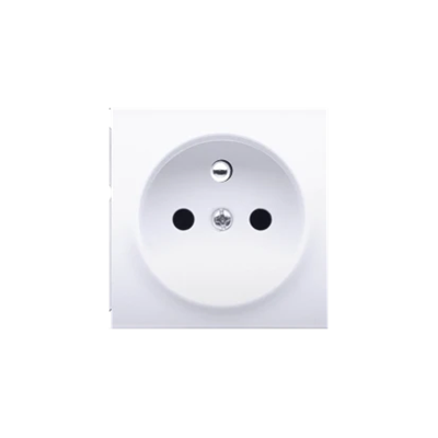 SIMON 54 Cover for a single socket outlet with grounding, white