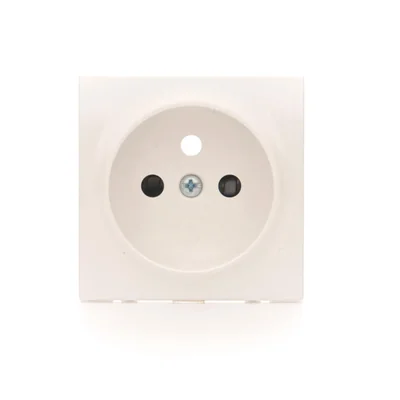 SIMON 54 Cover for a single socket outlet with grounding, white