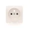 SIMON 54 Cover for a single socket outlet with grounding, white