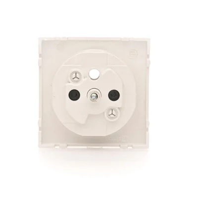 SIMON 54 Cover for a single socket outlet with grounding, white