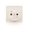 SIMON 54 Cover for a single socket outlet with grounding, white