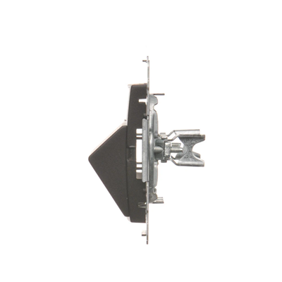 SIMON 54 Cover for data communication sockets on Keystone, double diagonal with description field (module) brown mat