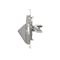 SIMON 54 Cover for data communication sockets on Keystone, double diagonal with description field (module) silver matt