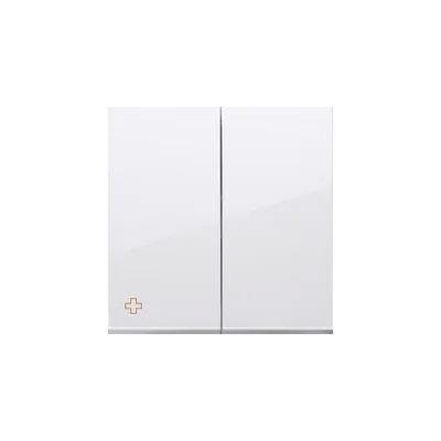 SIMON 54 Double bascule pour interrupteurs et boutons antibactérien blanc