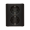 SIMON 54 Double flush-mounted socket outlet with earthing schuko with shutters Scandinavian version 16A 230V quick connectors anthracite