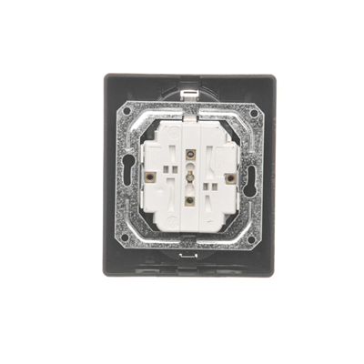 SIMON 54 Double flush-mounted socket outlet with earthing schuko with shutters Scandinavian version 16A 230V screw terminals anthracite