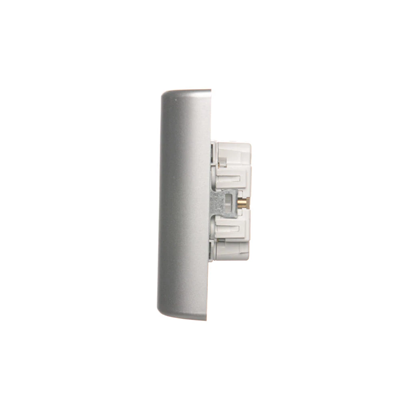 SIMON 54 Double flush-mounted socket outlet with earthing schuko with shutters Scandinavian version 16A 230V screw terminals silver matt