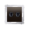 SIMON 54 Double HDMI socket bronze mat