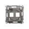 SIMON 54 Double Keystone data socket cover with description field, white