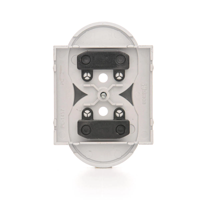 SIMON 54 Double socket cover with shutters for NATURE frames silver mat