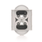 SIMON 54 Double socket cover with shutters for NATURE frames silver mat