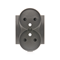 SIMON 54 Double socket cover with shutters for PREMIUM frames anthracite