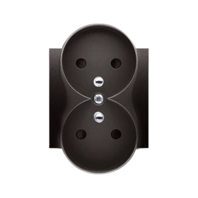 SIMON 54 Double socket cover with shutters for PREMIUM frames anthracite