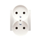 SIMON 54 Double socket cover with shutters for PREMIUM frames, cream