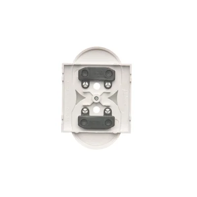 SIMON 54 Double socket outlet cover with shutters for PREMIUM frames antibacterial white