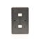 SIMON 54 Double surface-mounted socket outlet with earthing schuko with shutters Scandinavian version 16A 230V quick connectors anthracite