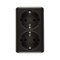 SIMON 54 Double surface-mounted socket outlet with earthing schuko with shutters Scandinavian version 16A 230V quick connectors anthracite