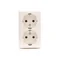 SIMON 54 Double surface-mounted socket outlet with earthing schuko with shutters Scandinavian version 16A 230V white quick connectors
