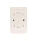 SIMON 54 Double surface-mounted socket outlet with earthing schuko with shutters Scandinavian version 16A 230V white quick connectors