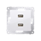 SIMON 54 Double USB charger white