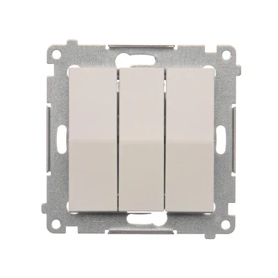 SIMON 54 Dreifachstecker (Modul) 10AX 250V, Schnellanschlüsse, weiß