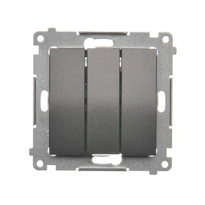 SIMON 54 Dreifachtaster (Modul) 10AX 250V Schnellanschlüsse anthrazit