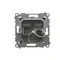 SIMON 54 Einzelne Computersteckdose RJ45 Kategorie 6 mit Staubschutzabdeckung (Modul) Metallic-Anthrazit