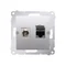 SIMON 54 "F" type antenna socket + RJ45 category 6 (module) silver matt