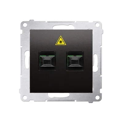 SIMON 54 Fiber optic / double optical socket SC/APC anthracite