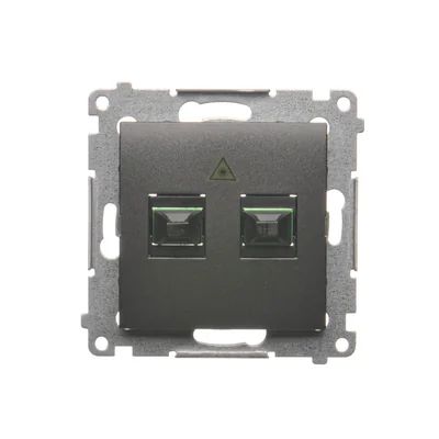 SIMON 54 Fiber optic / double optical socket SC/APC anthracite