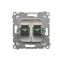 SIMON 54 Fiber optic / double optical socket SC/APC gold mat