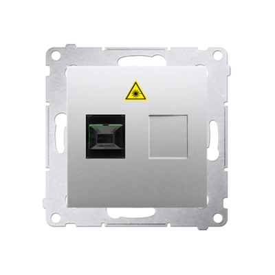 SIMON 54 Fiber optic / optical single SC/APC socket silver mat