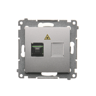 SIMON 54 Fiber optic / optical single SC/APC socket silver mat