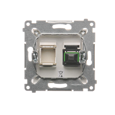SIMON 54 Fiber optic / single optical socket SC/APC gold mat