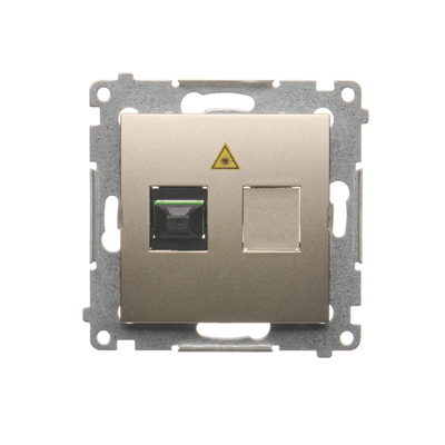 SIMON 54 Fiber optic / single optical socket SC/APC gold mat