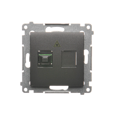 SIMON 54 Fiber / optical single SC/APC socket anthracite