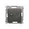 SIMON 54 Fiber / optical single SC/APC socket anthracite