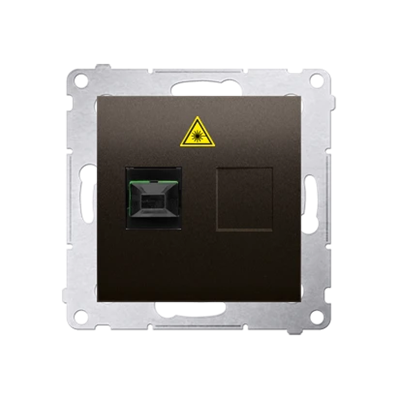 SIMON 54 Fiber optic/optical single SC/APC socket brown mat